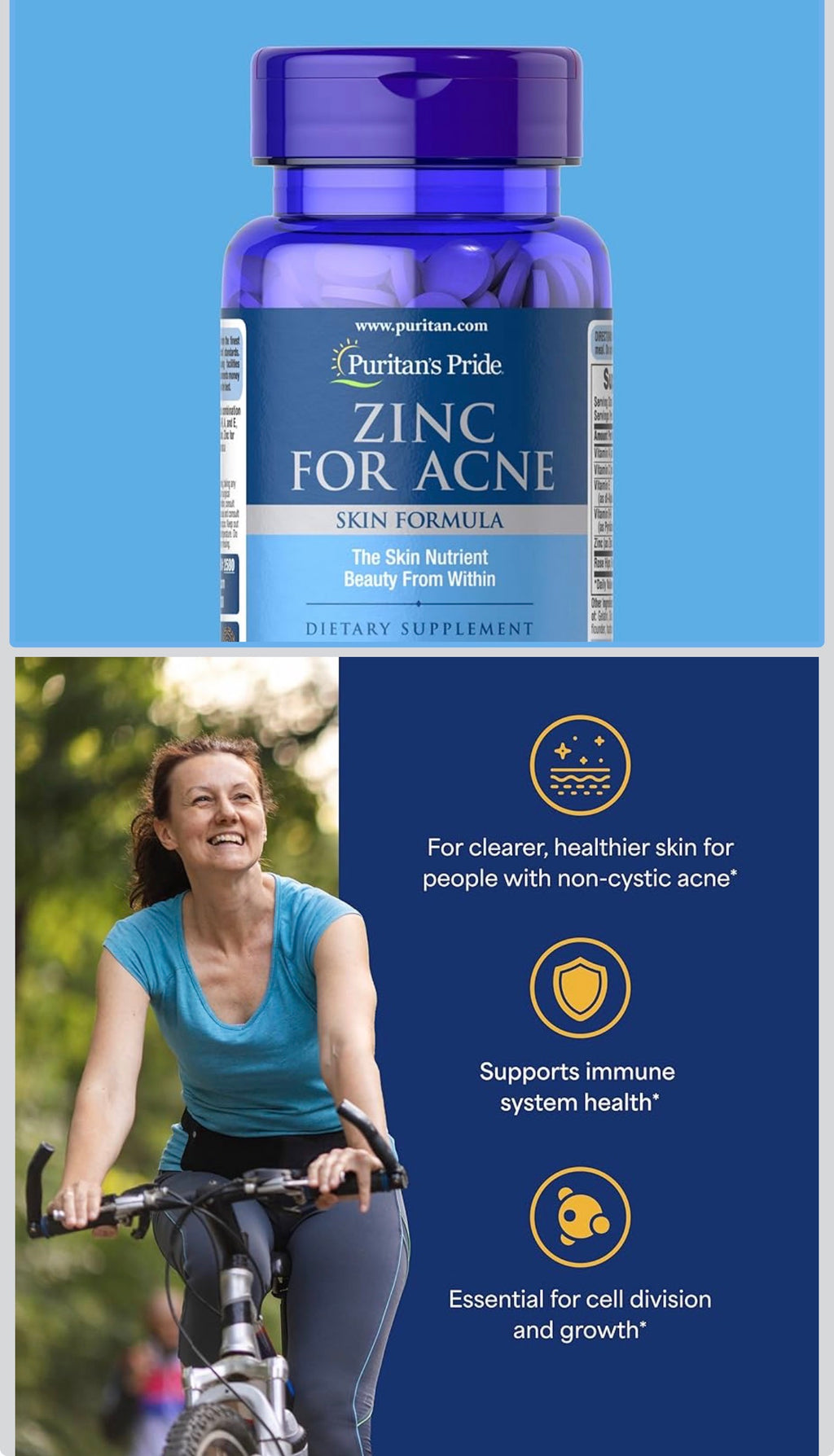 ZINC
FOR ACNE