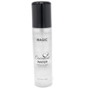 Coconut water hydrating mist bottle with black cap on a white background