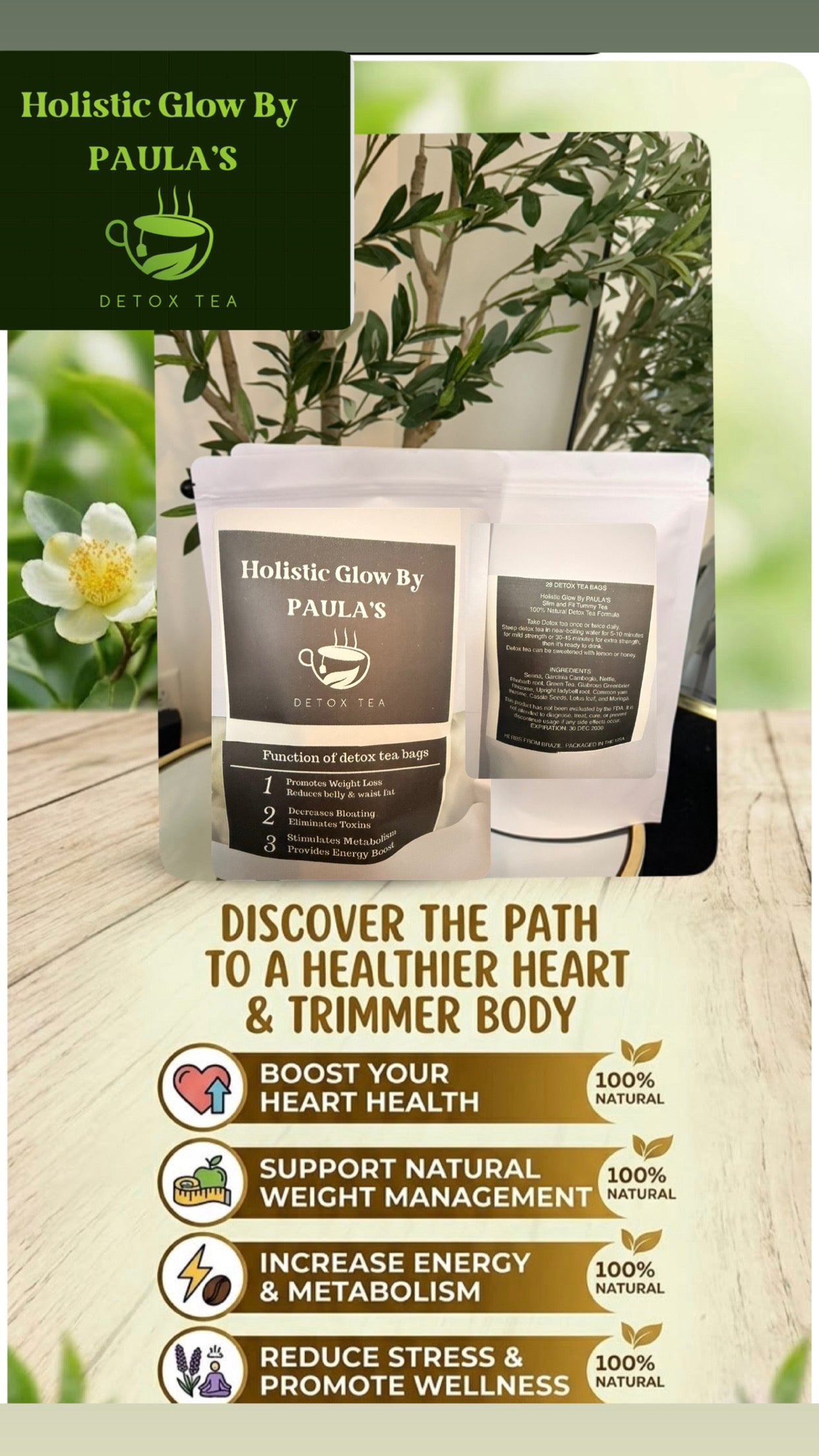 Slim and Fit Tummy Tea
100% Natural Detox Tea