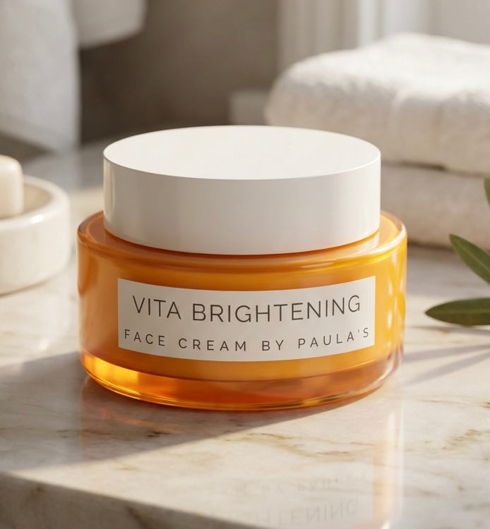 Brightening Face cream in a glass jar