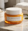 Brightening Face cream in a glass jar