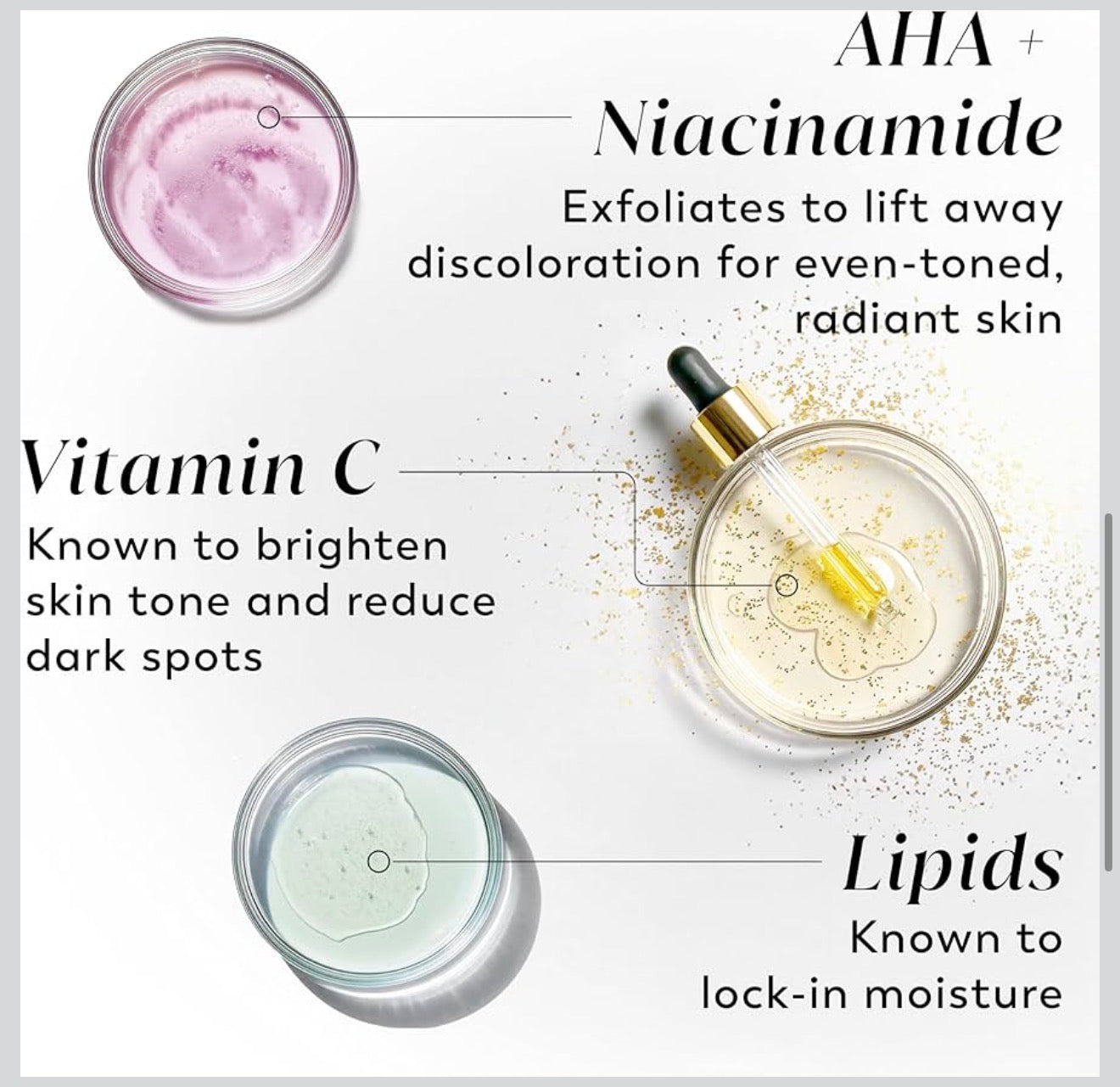 OLAY
Dark Spot Correcting
Body Lotion
AHA &
Vitamin C