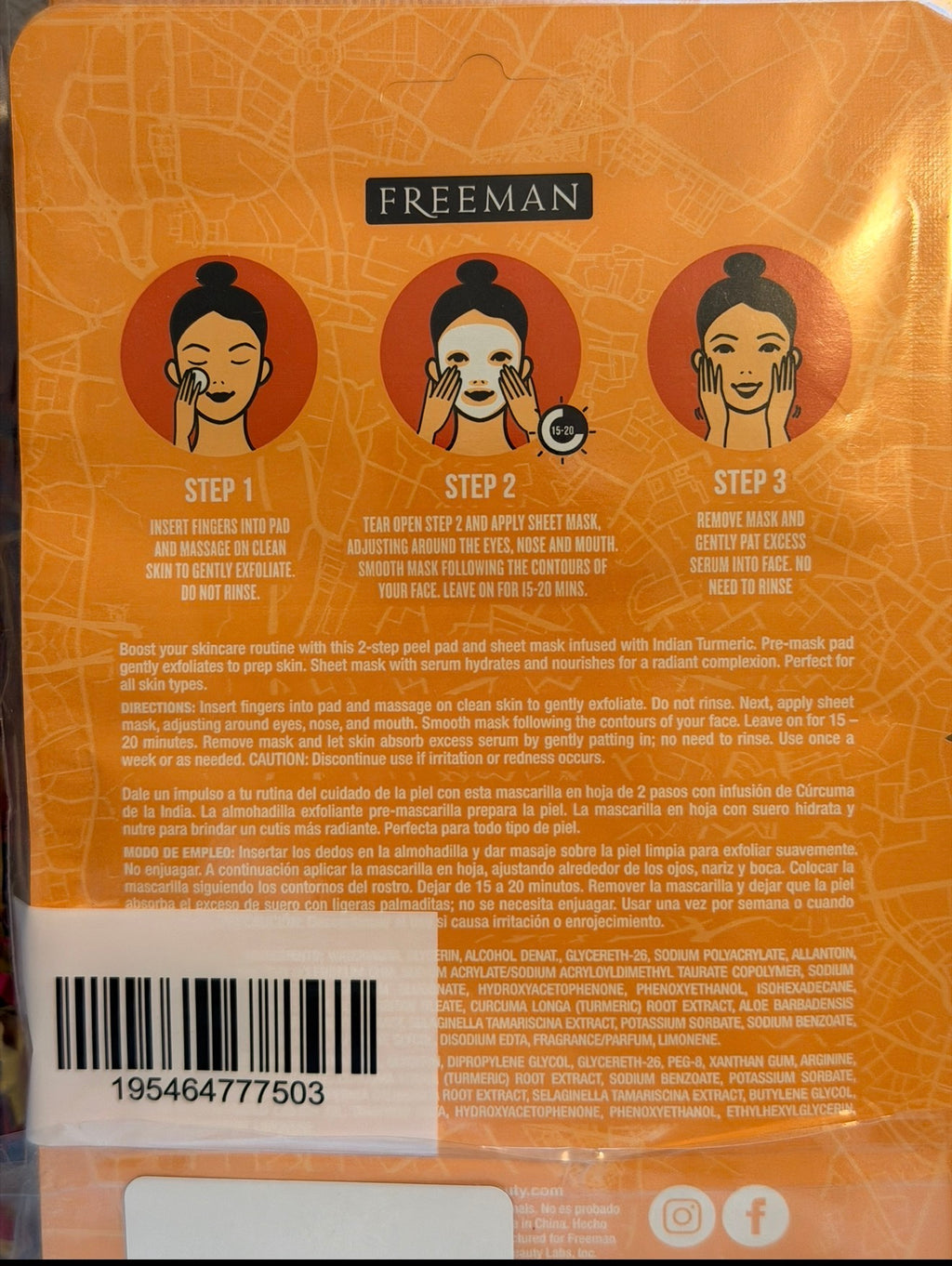 INDIAN
TURMERIC
2-STEP PEEL+MASK