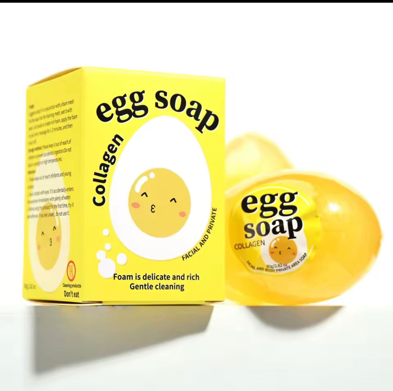 Egg soap
For face and body cleaning