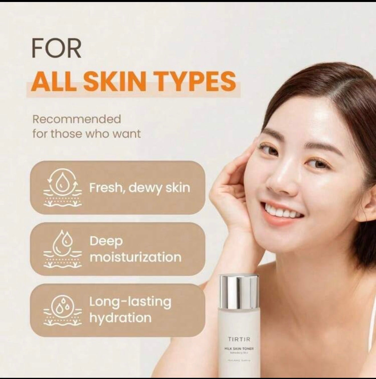 TIRTIR
MILK SKIN TONER
Refreshing Skin
Mourzing